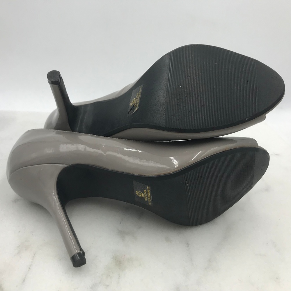 JUST FABULOUS Gray Peeptoe 4" Heels Sze 7.5 - Picture 5 of 5